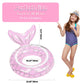 Heysplash Mermaid Pool Float, 2 Pack Mermaid Tail Shaped Pool Swimming Float Tube Ring Floatie, Summer Water Fun Beach Party Swi