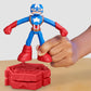 Play-Doh Marvel Captain America Stamping Shield with Bendy Action Figure, Imagination Toys for 4 Year Old Boys and Girls and Up