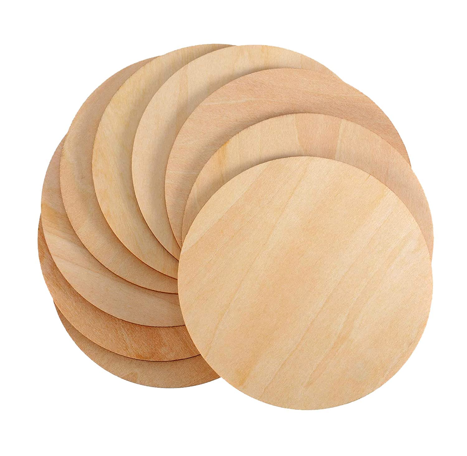 Pd Craftozone 100 Pieces 2 Inch Wooden Circles, Unfinished Round Wood Slices Natural Wooden Cutouts For Diy Crafts, Painting, We