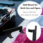 Wall Mount For Brick Cars And Figure,Wall Mount For Any Lego Speed Champions Sets Wall Bracket For Lego Speed Of Champions With A Base For The Pilot, 3Pcs Black