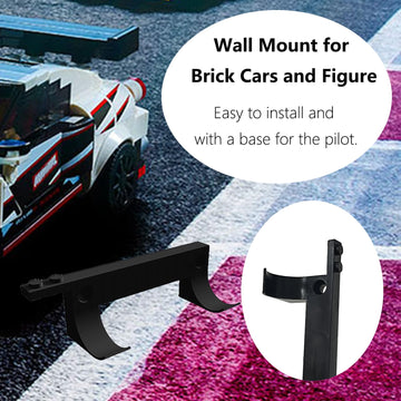 Wall Mount For Brick Cars And Figure,Wall Mount For Any Lego Speed Champions Sets Wall Bracket For Lego Speed Of Champions With A Base For The Pilot, 3Pcs Black
