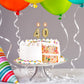 Frienda Birthday Candles - Gold Numeral Cake Toppers for 40th Anniversary, 5 cm x 11.5 cm, Synthetic Wax