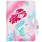Wernnsai Kids Diary For Girls Mermaid Journal - Kids Gold Foil Journal Girls Mermaid Diary, School Private Diary A5 Lined Memos Writing Drawing Notepad With Lock And Keys, Notebook Birthday Christmas Gift