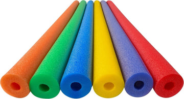 Play22 Pool Noodles Foam 12 Pack - Soft Large Rainbow Foam Noodle Tube  6 Colors Bulk Swim Noodles  Multi-Purpose  Pool Toy  Floating Training Device  Exercise Aid  Craft Projects