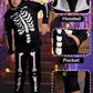 Besserbay Halloween Little Boys Skeleton Bone Sweatshirt Skull Set Girls Hoodies Pants Set With Kangaroo Pocket 6 Years
