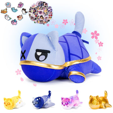 Kowsi Ninja Zane Cat Plush - Galaxy Cat Collection - 100% Embroidered Plushie - Cat Stuffed Animal Collectible (Ninja Zane Cat)