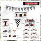 Mpanwen Two Fast Birthday Decorations For Boys, 153 Pcs Race Car Birthday Party Supplies - Backdrop, Toppers, Cupcakes Wrappers,