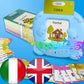 HALCONTORNO Bilingual English Italian Flash Cards - Talking Flash Cards for Kids, Pocket Speech for Toddlers 3-12, Educational L