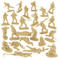 Bmc Cts Ww2 German Assault & Medics Plastic Army Men - 24Pc Tan Soldier Figures