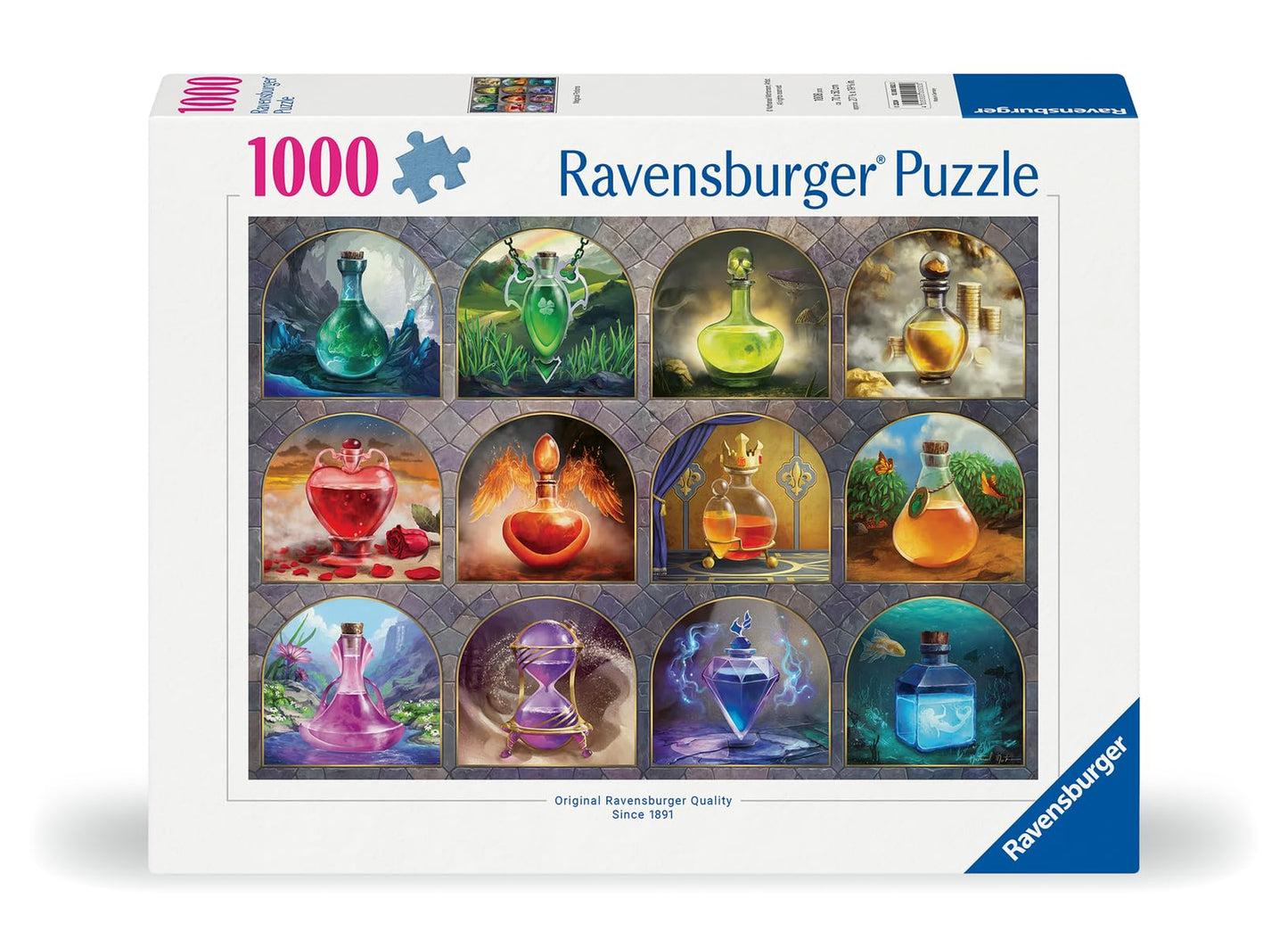 Ravensburger 1000 Piece Jigsaw Puzzle - Magical Potions - Cardboard - Multi Color - Model 12000552 - Perfect Fit Pieces - Made in Germany