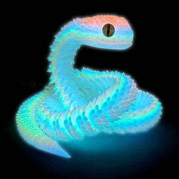 24 In 3D Printed Animals-Snake Viper,3D Printed Snake Toys 3D Printed Articulated Snake 3D Printed Animals Animal Model Ornament