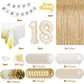18Th Birthday Decorations For Girls, Gold Happy 18Th Birthday Decorations White And Gold Balloons Happy Birthday Banner Tableclo