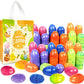 Aviski 96Pcs 2.36'' Tall Painted Iridescent Easter Eggs For Kids Basket Stuffers Fillers, Easter Hunt Game, Toys Filling Treats
