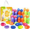 Aviski 96Pcs 2.36'' Tall Painted Iridescent Easter Eggs For Kids Basket Stuffers Fillers, Easter Hunt Game, Toys Filling Treats