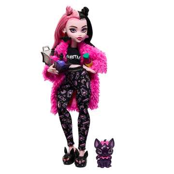 Monster High Doll, Draculaura Creepover Party Set With Pet Bat Count Fabulous, Sleepover Clothes & Accessories