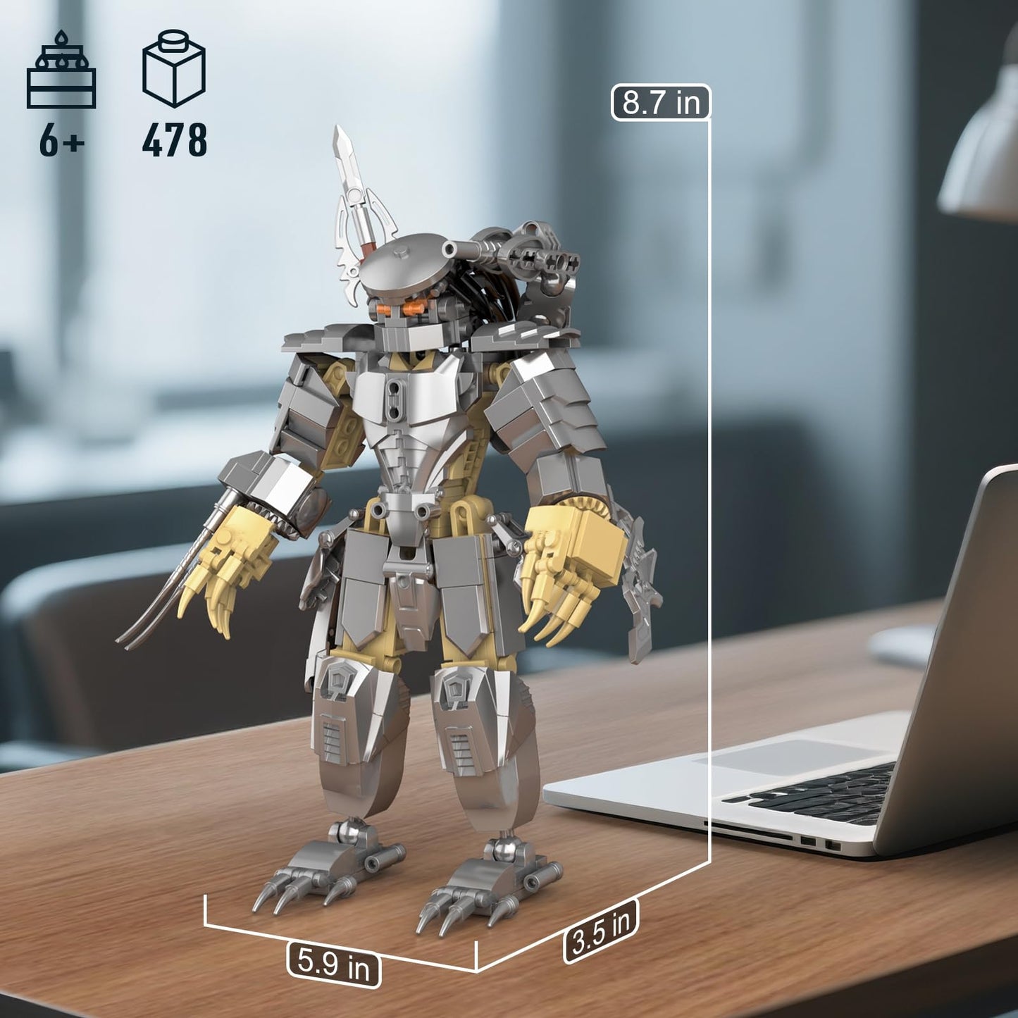 HIGH GODO Alien Mech Xenomorph Warrior Building Sets for mature-themed  Horror Action Figure Toy with Spears  Gifts for Boys Aged 8-14 for Birthdays Christmases Halloweens  478 Pieces