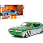 Jada Toys Bigtime Muscle 1:24 1969 Pontiac Gto Die-Cast Car - Opening Doors, Hood, Trunk, Rubber Tires(Candy Silver/Green)