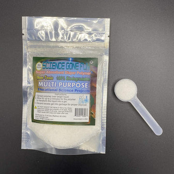Science Gone Fun 50 Grams Sodium Polyacrylate Superabsorbent Diaper Polymer
