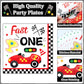 Fast One Birthday Decorations For Boys Racing Car 1St Birthday Party Supplies Fast One Plates Napkins Forks Checked Race Car Dis
