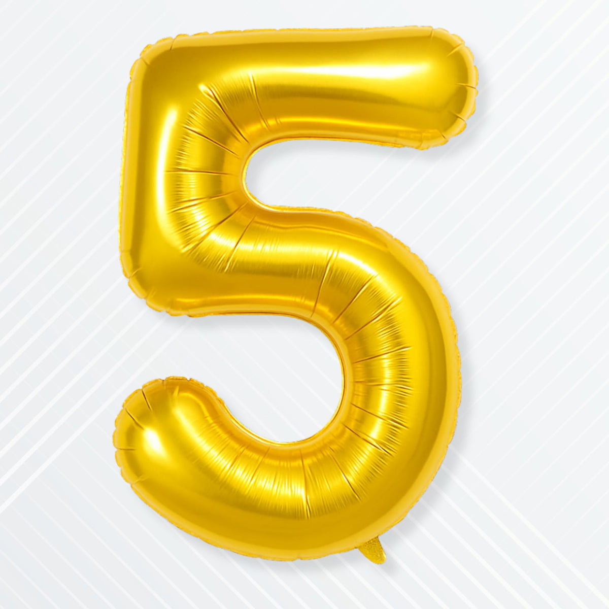 Flyloons 5 number Foil Balloon Gold 16 inch Size For Baby Kids Boys Girls Happy Birthday Decoration Items 5th Year Number Balloo