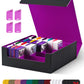 Uaono Card Storage Box For Trading Cards, 2400+ Mtg Commander Deck Box With 24Pcs Colorful Divider, Card Case Fits For Magic Tcg