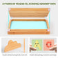 Atmini Sand Tray For Classroom Montessori Sand Tray With Lid Wooden Sand Trays For Kids Writing Letters And Numbers (Blue)