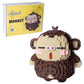 Larcele Animal Series Micro Building Blocks Animal Set, Diy Mini 3D Building Toy Bricks,2242 Pieces Kljm-07 (Monkey)