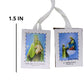 White Scapulars Catholic Necklace, Full Color Our Lady Of Mt Carmel And St Simon Stock Scapular, 5 Pack