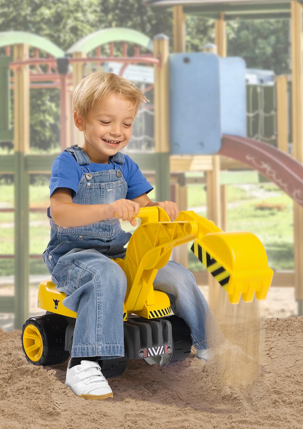 BIG Power Worker Maxi Digger Excavator Vehicle , Yellow