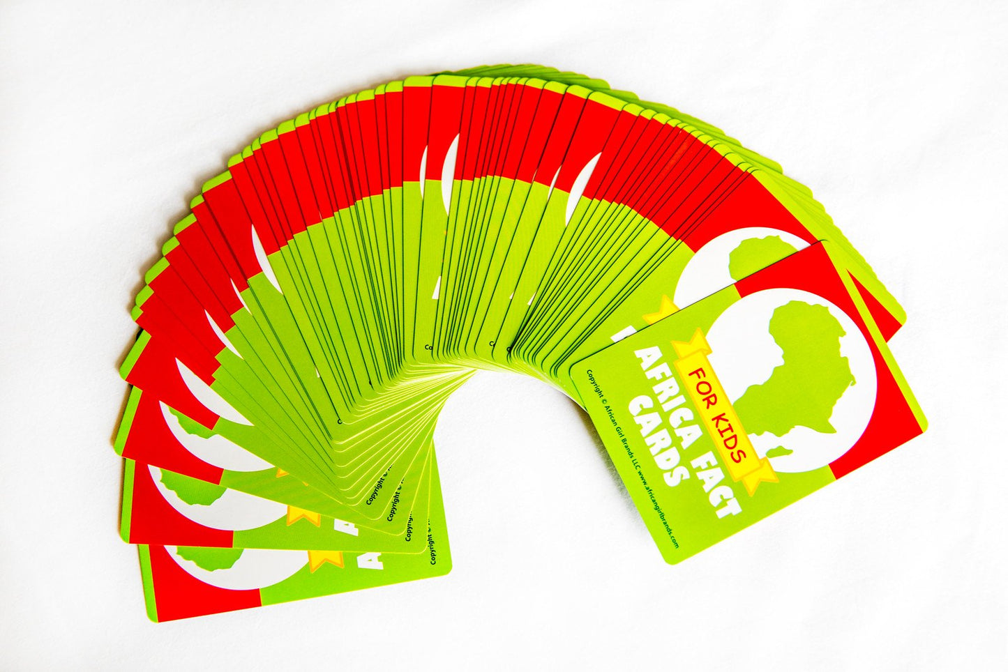 Africa Educational Kids Flash Cards - 54 Facts To Learn Or Teach About The Continent