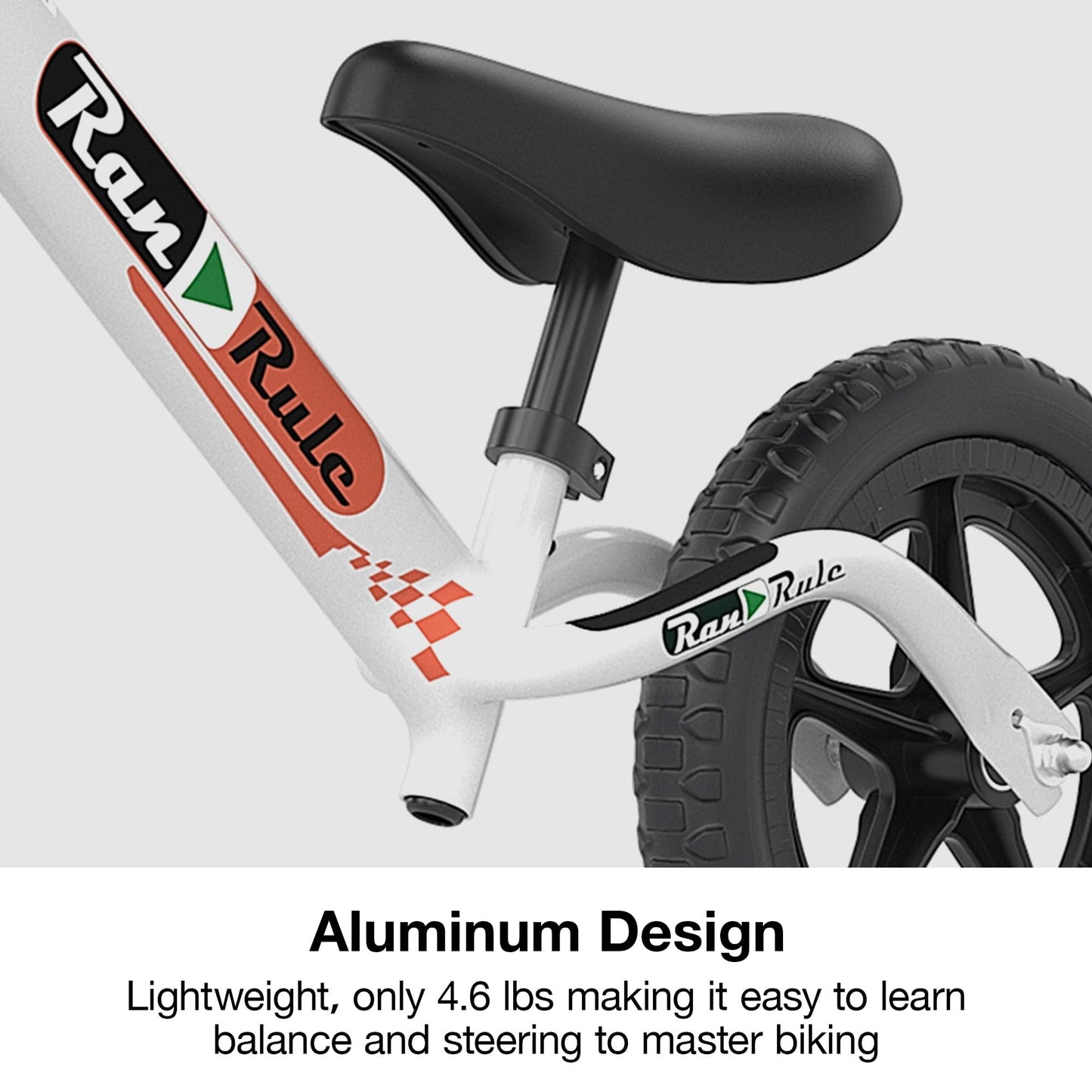 Royalbaby Kids Balance Bike Ultralight Durable Aluminum Alloy Frame 12 Inch EVA Wheel for Toddlers Age 2~5 Years