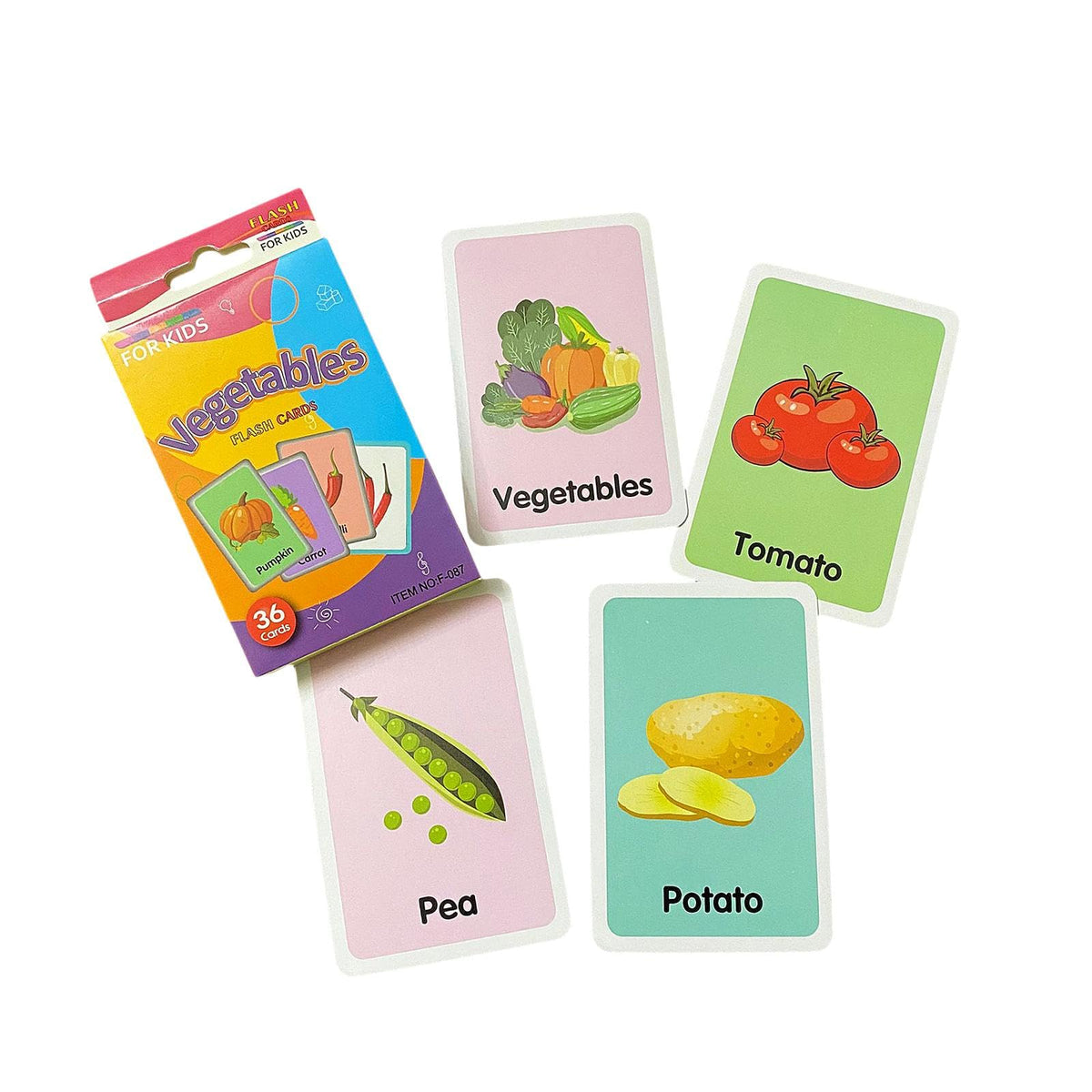 Enakshi 36 Pieces Learning Flashcards Toddlers Toys Children Cognition Cards For Baby Vegetables|Toys & Hobbies|Educational|Othe