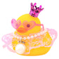 wonuu Rubber Duck Car Dashboard Decoration  Duck Car Ornament Cute Car Accessories with Mini Crown Dress Pearl Necklace Glasses  Pink Lace Skirt
