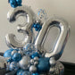 40 Inch Silver 30 Number Balloons Giant Jumbo Huge 30 Foil Mylar Helium Number Digital Balloons Silver Birthday Mylar Digital Ba
