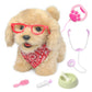 Yh Yuhung Walking Dog Toy For Kids With Leash, Remote Control Toy Puppy That Can Walks, Barks, Feeds, Sits Down And Wag Its Taii, Interactive Golden Retriever Stuffed Dog For Kids 3+ Years Old