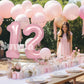 Suwen 40 Inch Pink Large 12 Number Balloons Big Foil Helium Number Balloons 0-9 Jumbo Happy 12Th Mylar Birthday Party Decoration