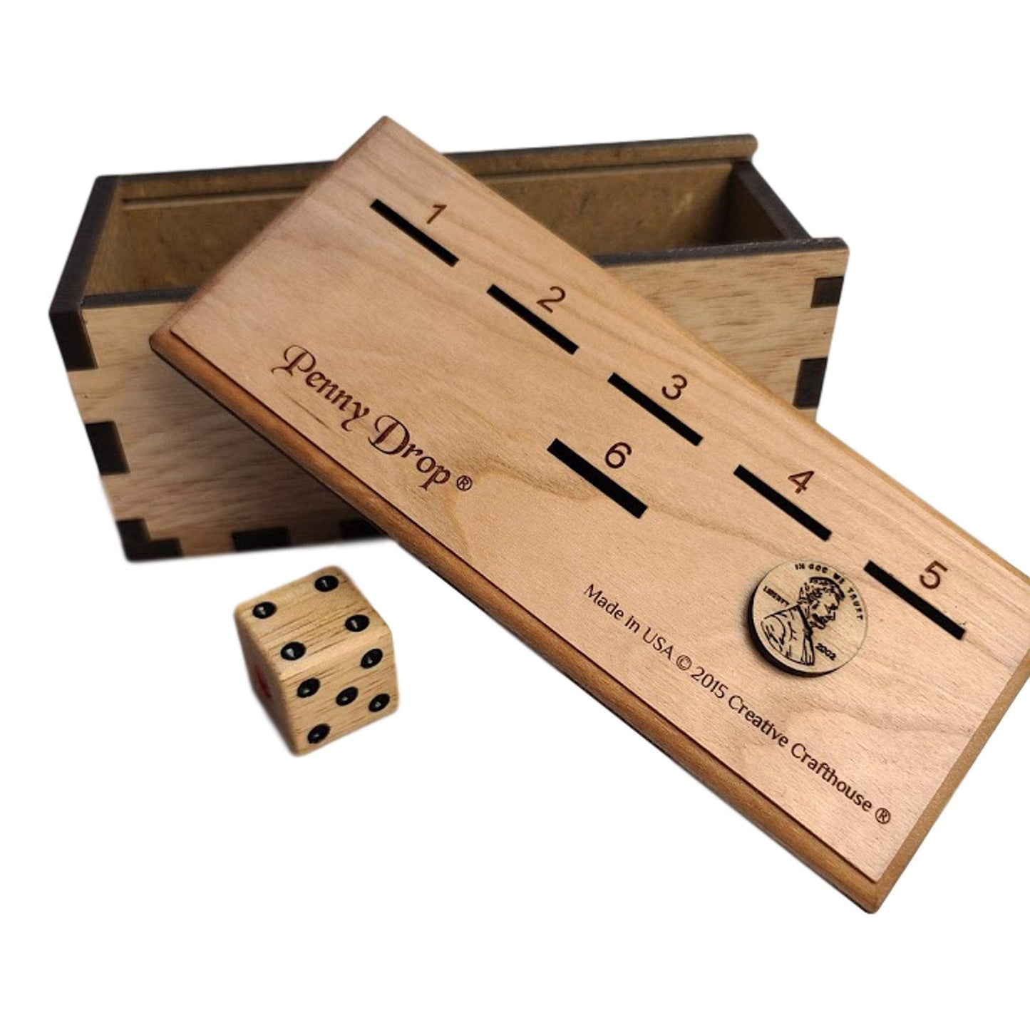 Creative Crafthouse Penny Drop Game - Premium Woodgrain Color Edition