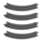 Kato USA Model Train Products UNITRACK Compact Tracks (4-Piece), 183mm/(7'') Radius/45-Degree