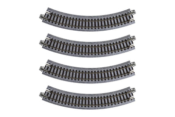 Kato USA Model Train Products UNITRACK Compact Tracks (4-Piece), 183mm/(7'') Radius/45-Degree