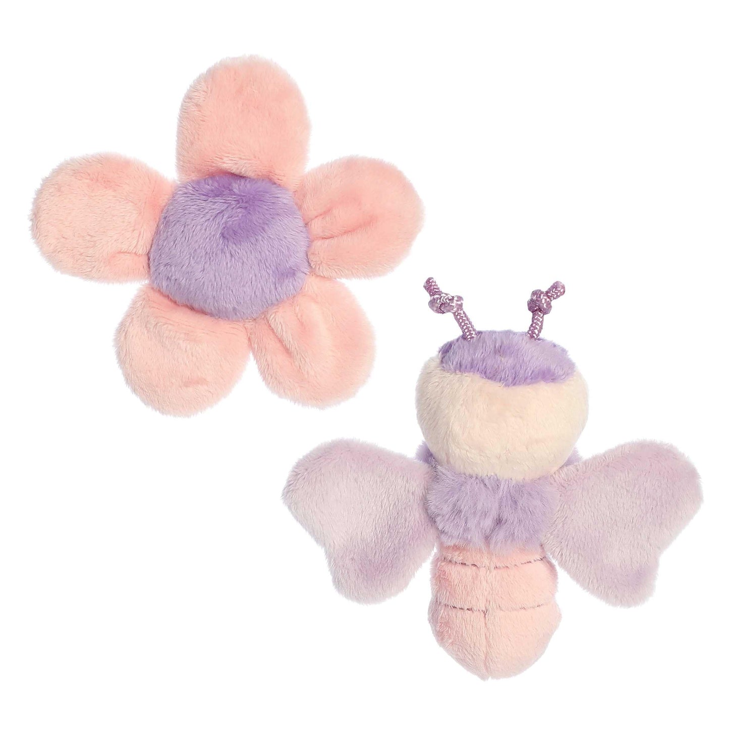 Ebba Playful Flutterflies Flutterfly Rattle & Crinkle Set Baby Stuffed Animal - Sensory Delight - Imaginative Play - Purple 4 Inches