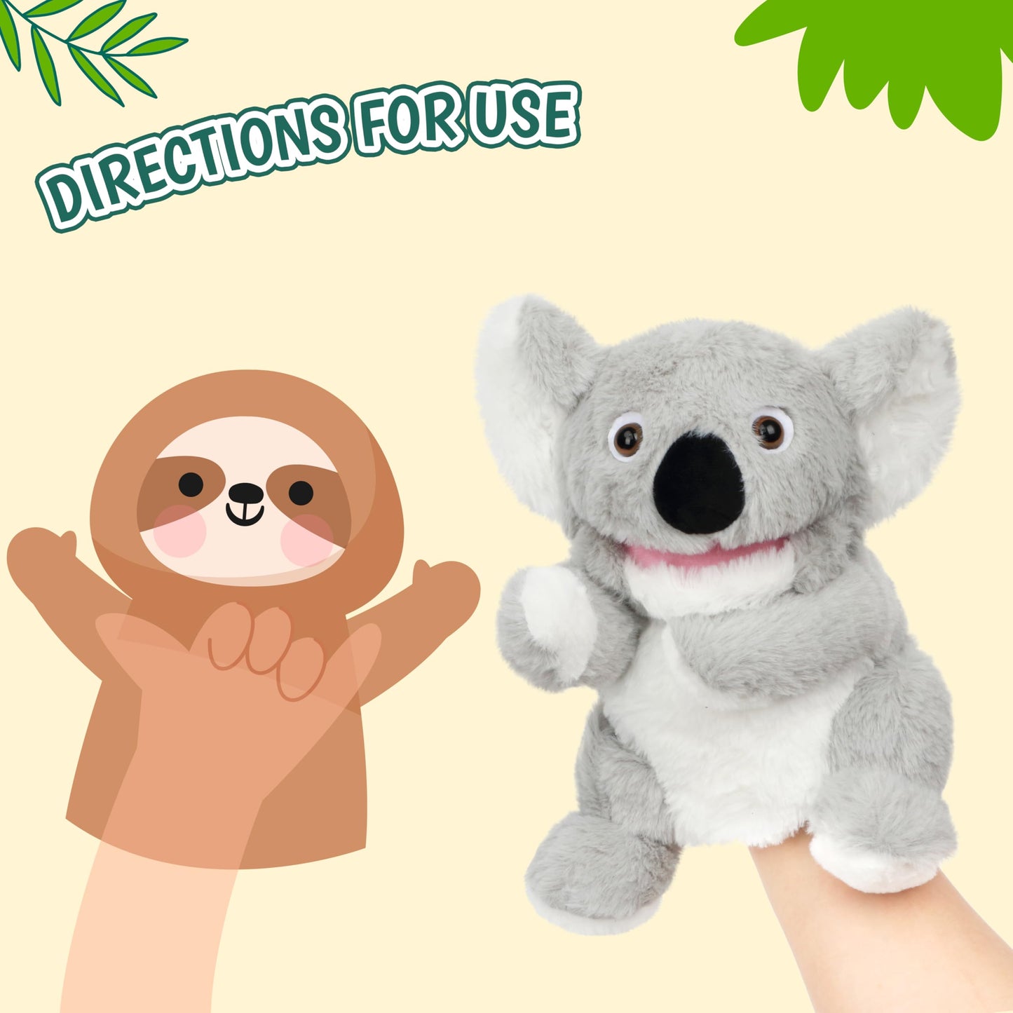 Easfan Koala Hand Puppet With Movable Mouth Interactive Storytelling Cute Soft Plush Toy Creativity And Imagination Easter Chris
