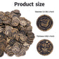 100 Pieces Plastic Pirate Gold Coins Set, Brown - Play Treasure Gold Coins for Pirate Themed Party, St. Patrick's Day, Treasure