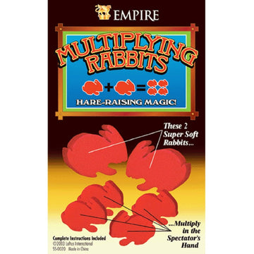 Loftus Multiplying Sponge Rabbits Trick Magic Set Turn 2 Rabbits Into 4, Red