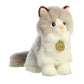 Aurora® Realistic Miyoni® Ragdoll Cat Stuffed Animal - Lifelike Detail - Cherished Companionship - White 9 Inches