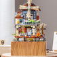 Noziaa Music Box Building Blocks Set, Japanese Rustic Style Windmill House Toy Set, Mini Farm House Moc Creative Model, Gifts Id