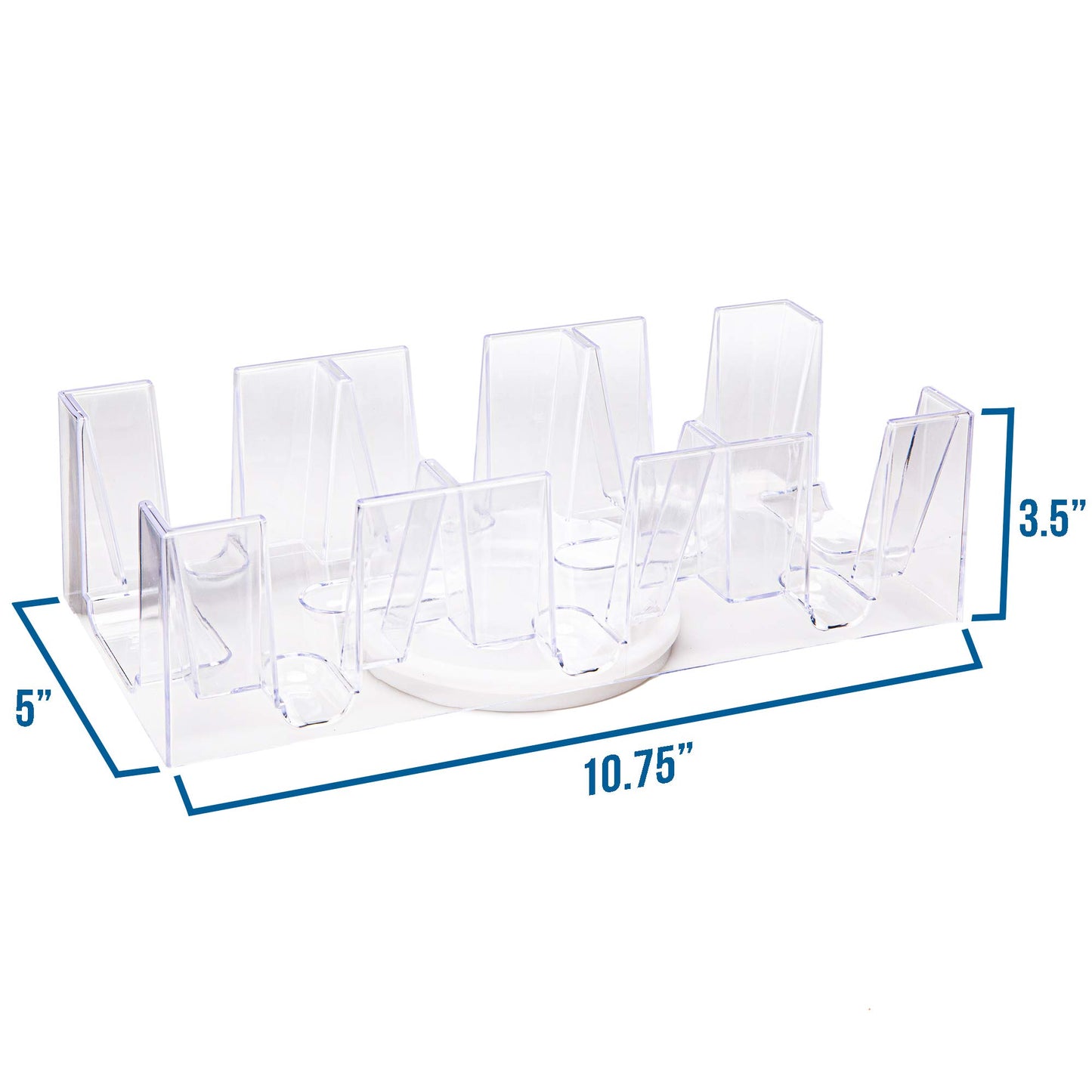 Brybelly advanced Rotating Card Deck Tray | Standard Sized Playing Cards | Rotates in Any Direction | Clear | 9 Deck Tray