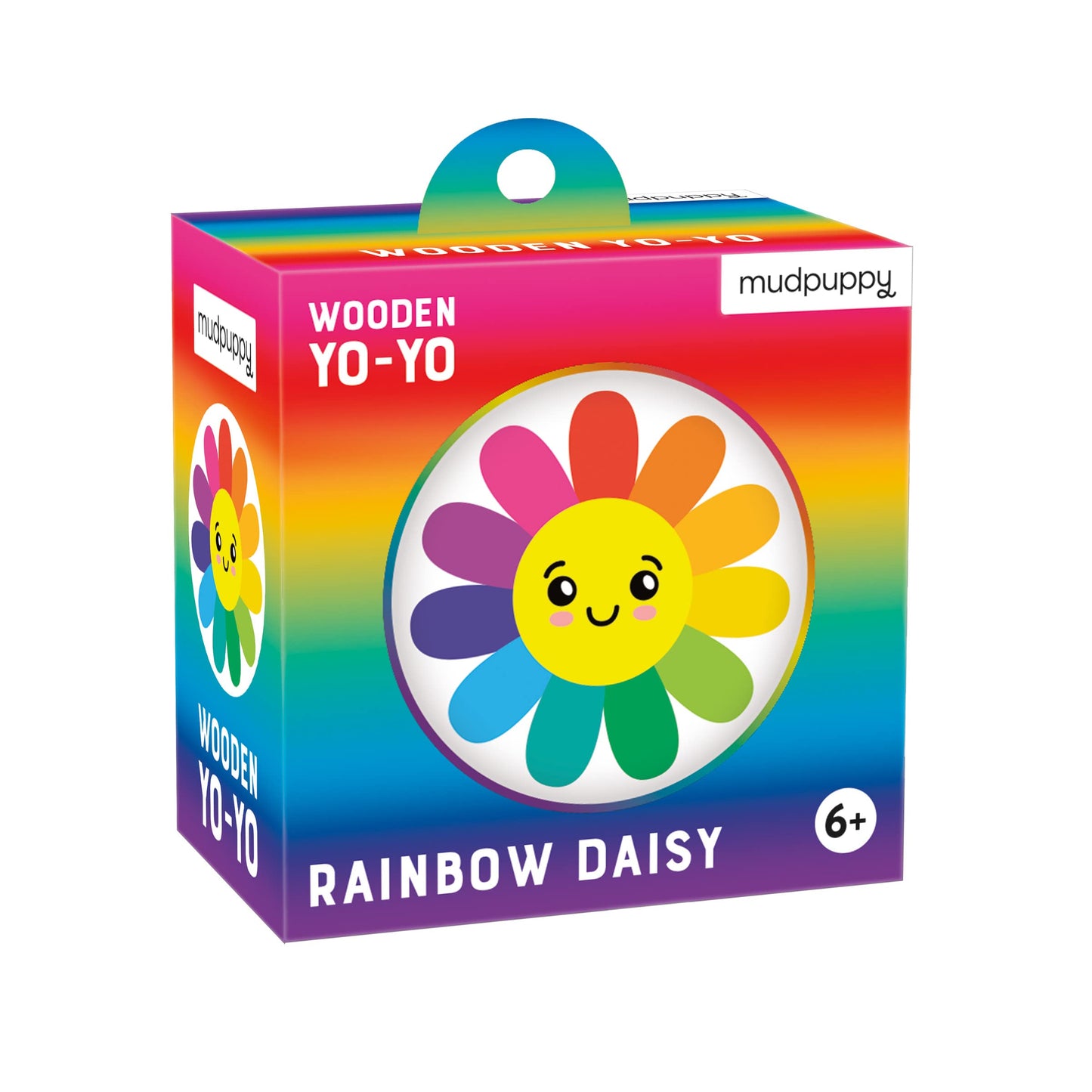 Mudpuppy Rainbow Daisy - Wooden Yo-Yo With Illustrations Of Colorful Daisies For Children Ages 6 And Up