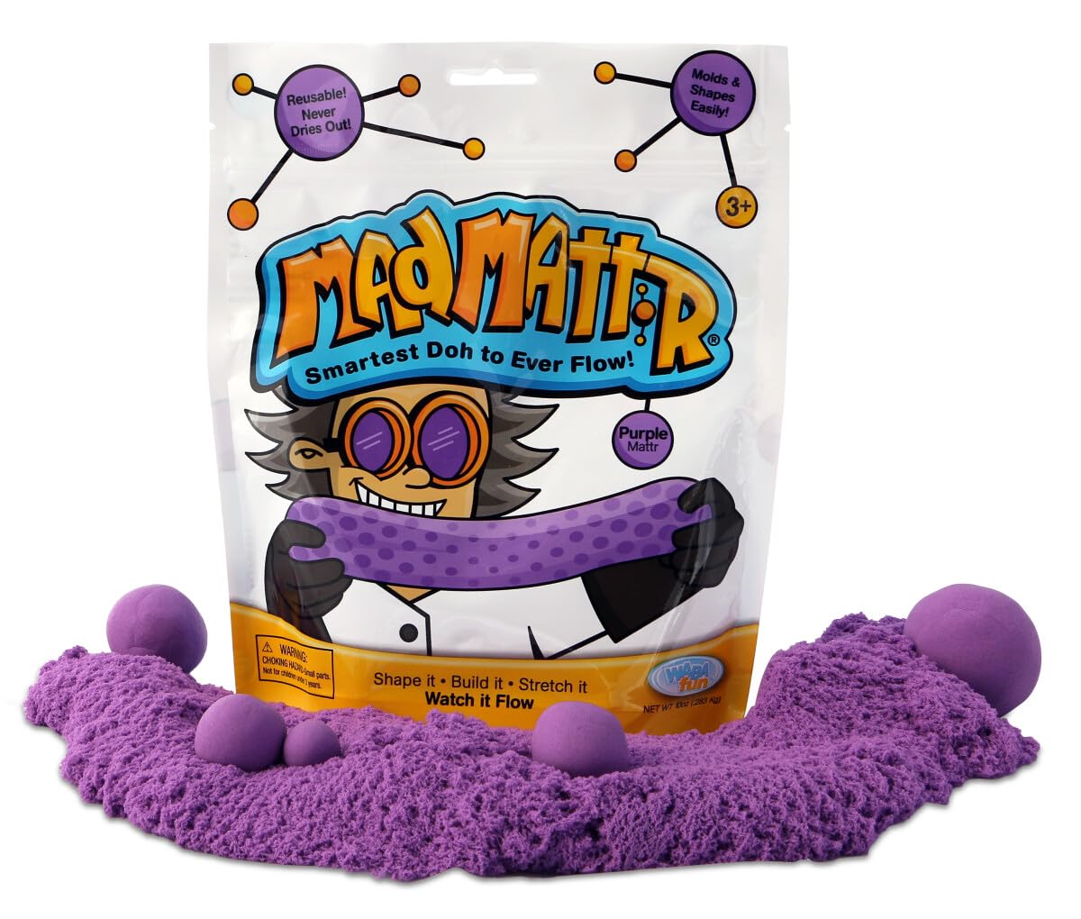 Mad Mattr Super-Soft Modelling Dough Compound That Never Dries Out By Relevant Play (Purple, 10Oz)