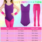 Giegxin Kids 80s Workout Costume - Neon Leotard & Leggings Set, Large, Rose Red/Purple, Cotton & Polyester, Halloween Outfit Accessories