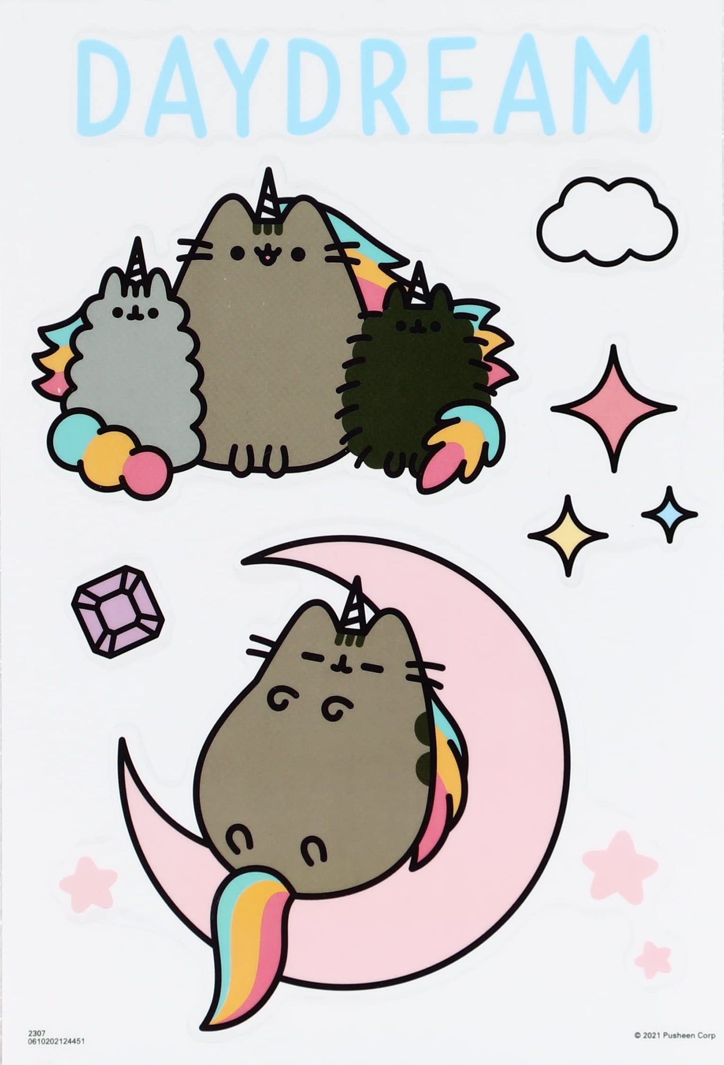 Trends International Pusheen Device Decals, 24-Pack, Vinyl, Multicolor, Model DC2017